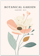 Blush & Blue Tulip Trio Art Print – Modern Botanical Minimalism
