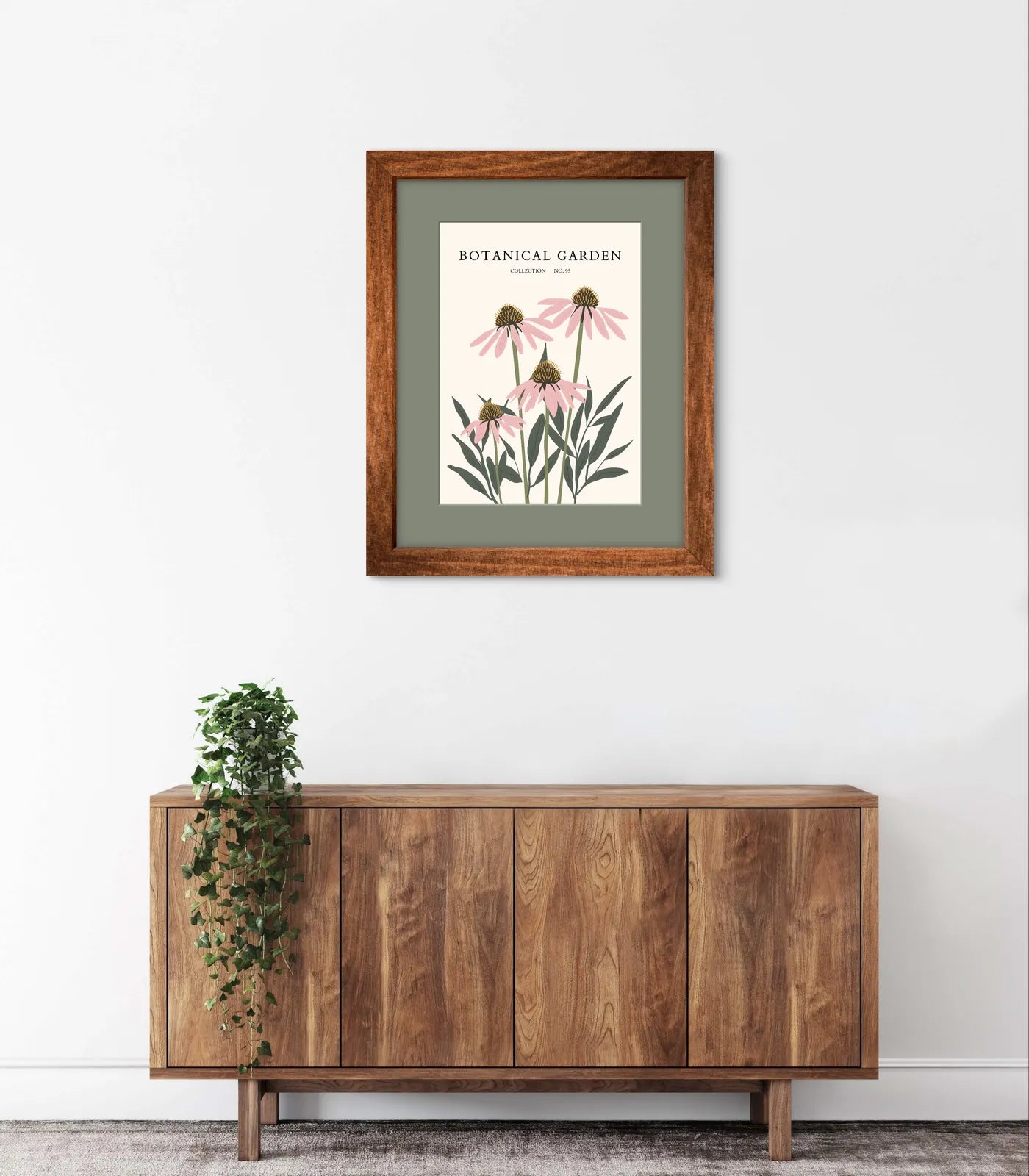 Blush Coneflower Botanical Art Print – Delicate Prairie Bloom Elegance