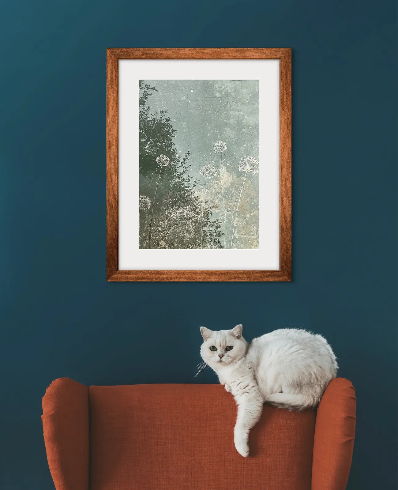 Dandelion Drift – Vintage Botanical Wall Art in Cool Hues