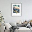 Bali Landscape Art Print With Terraced Fields And Mountain Views 2