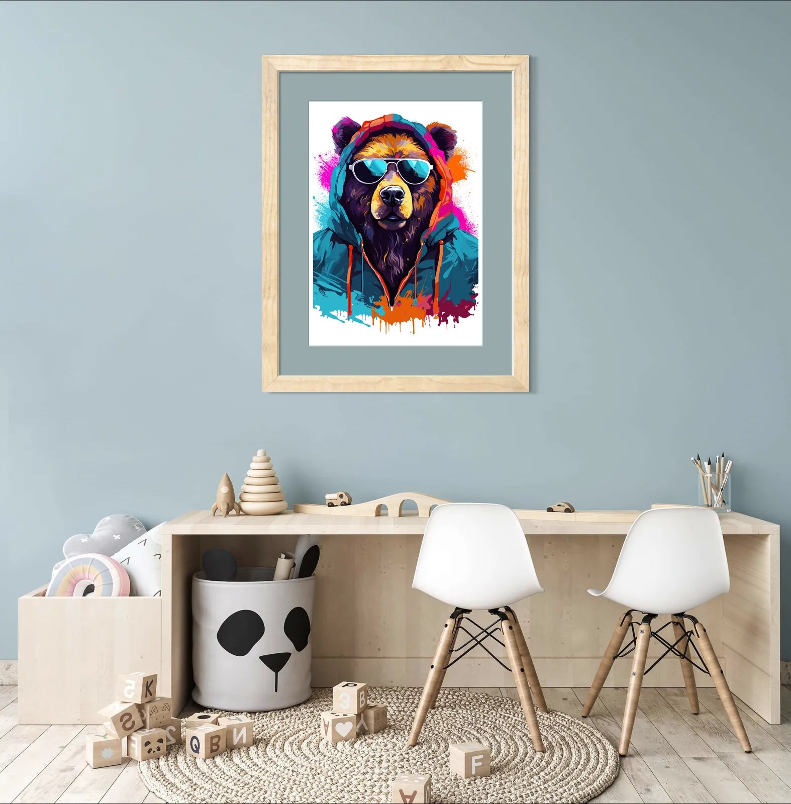 Cool Dude Brown Bear Digital Art Print 2