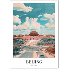 Beijing China Art Print – Impressionist Style Architecture and Cityscape