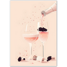 Berry Bubbly Champagne & Berries Art Print