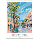 Beverly Hills Art Print - Iconic USA Street Scene