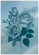 Blue Rose Contemporary Wall Art