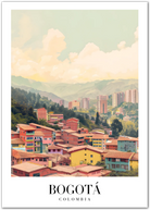 Bogotá Colombia Art Print – Colourful Cityscape in the Andes