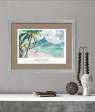 Bora Bora Beach with Mountains Art Print 2