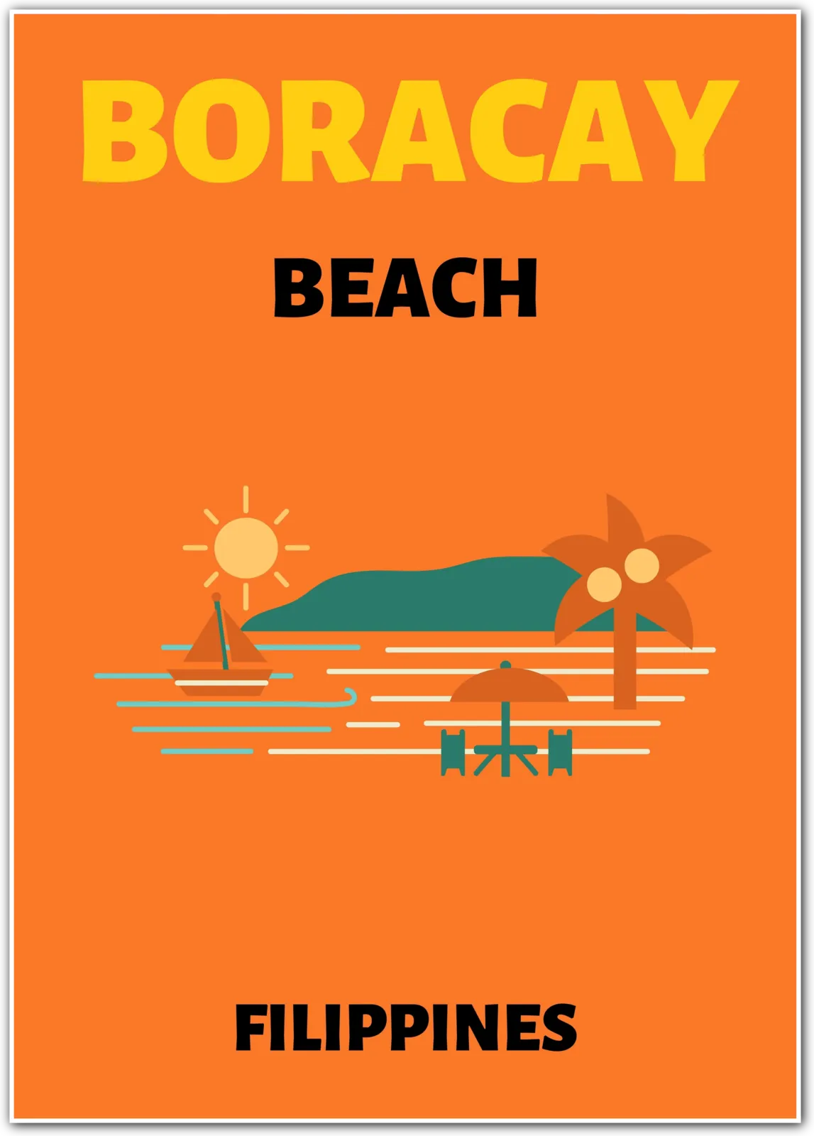 Boracay Philippines Sunset Beach Art Print