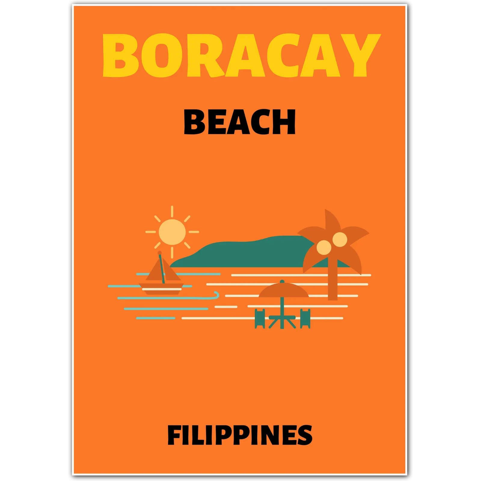 Boracay Philippines Sunset Beach Art Print