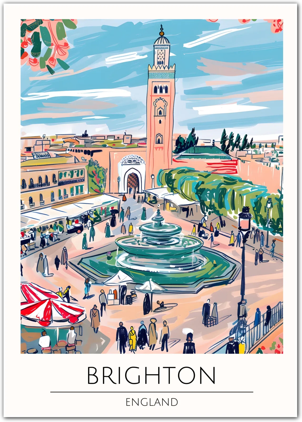 Brighton Art Print - English Market Square