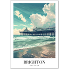 Brighton England Art Print – Pier and Seaside in Soft Tones