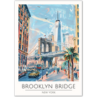 Brooklyn Bridge Art Print - New York City Skyline