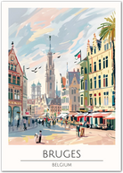 Bruges Art Print - Belgian Old Town Scene