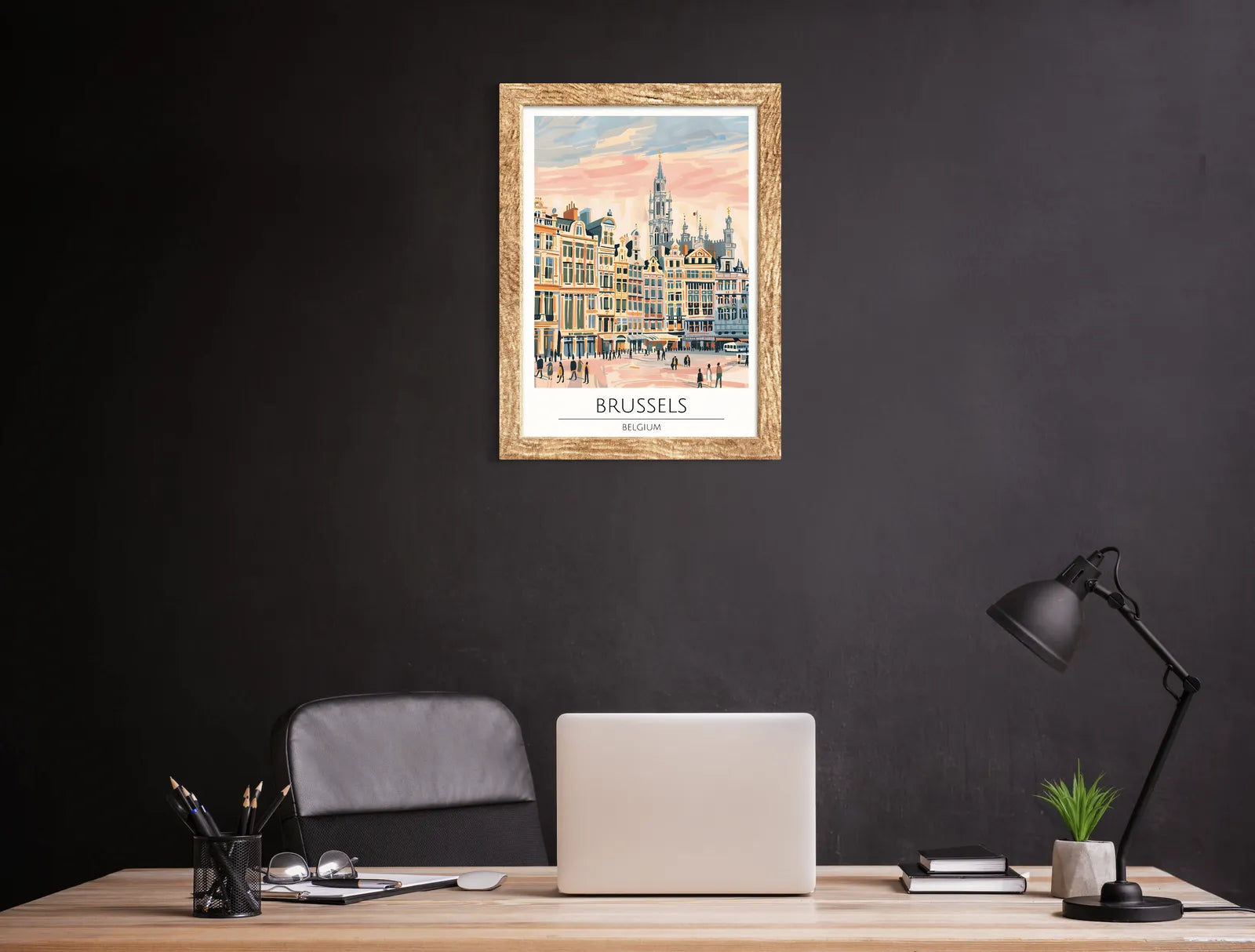 Brussels Market Square with Town Hall Art Print 2