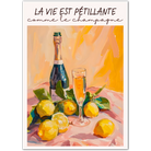 Bucks Fizz Champagne & Citrus Art Print