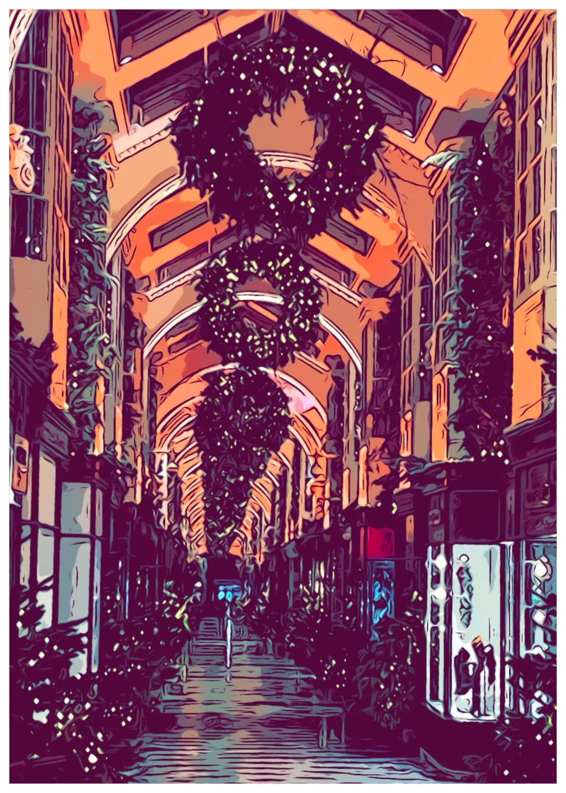 Christmas At Burlington Arcade Art Print