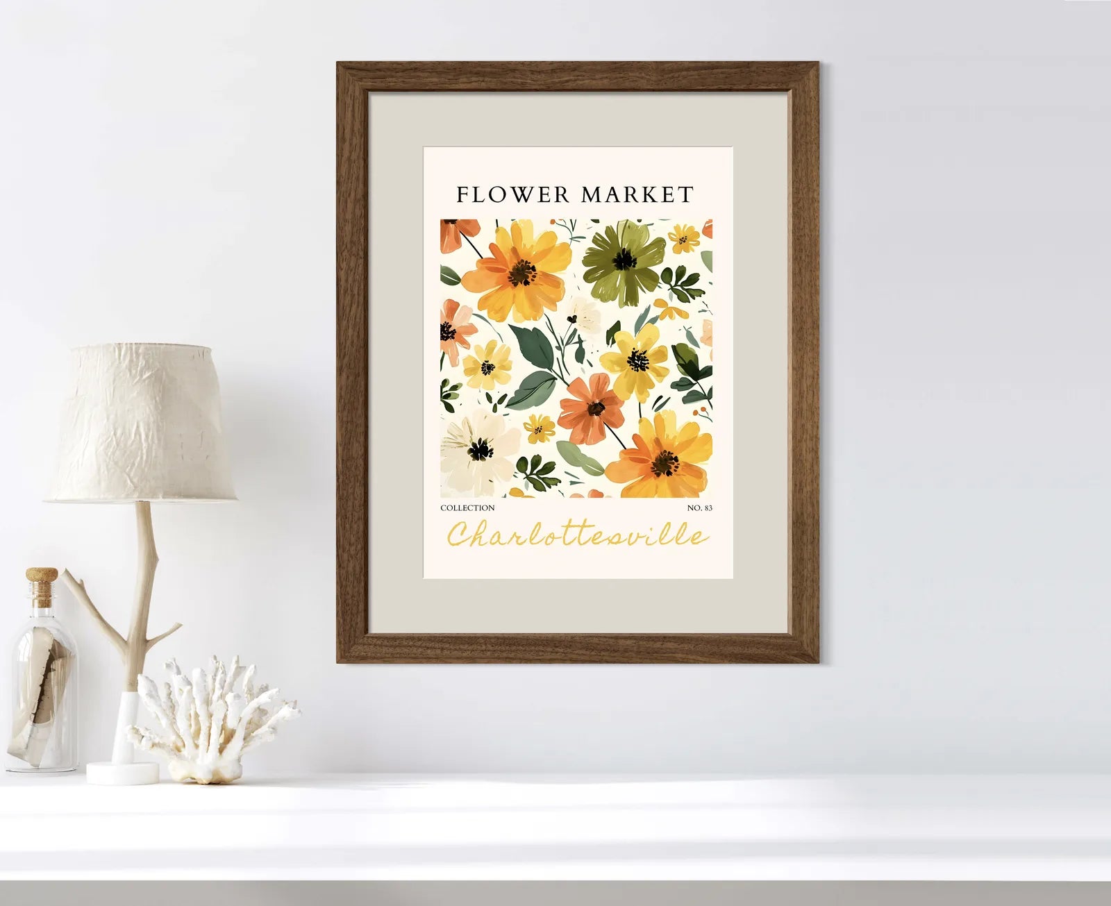 Charlottesville Sunshine Florals – Bright Modern Wildflower Art Print