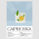 Caipiroska Cocktail Art Print – Tropical Retro Wall Art 1