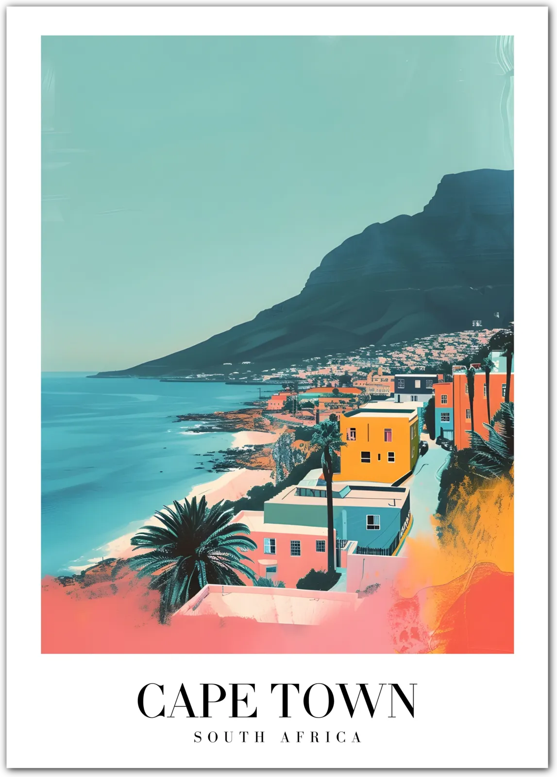 Cape Town South Africa Art Print – Coastal Views and Table Mountain