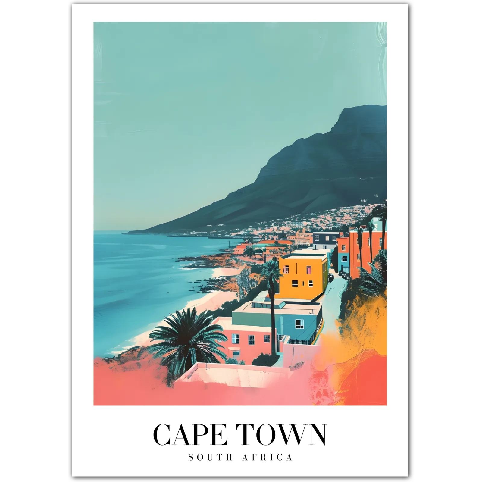 Cape Town South Africa Art Print – Coastal Views and Table Mountain