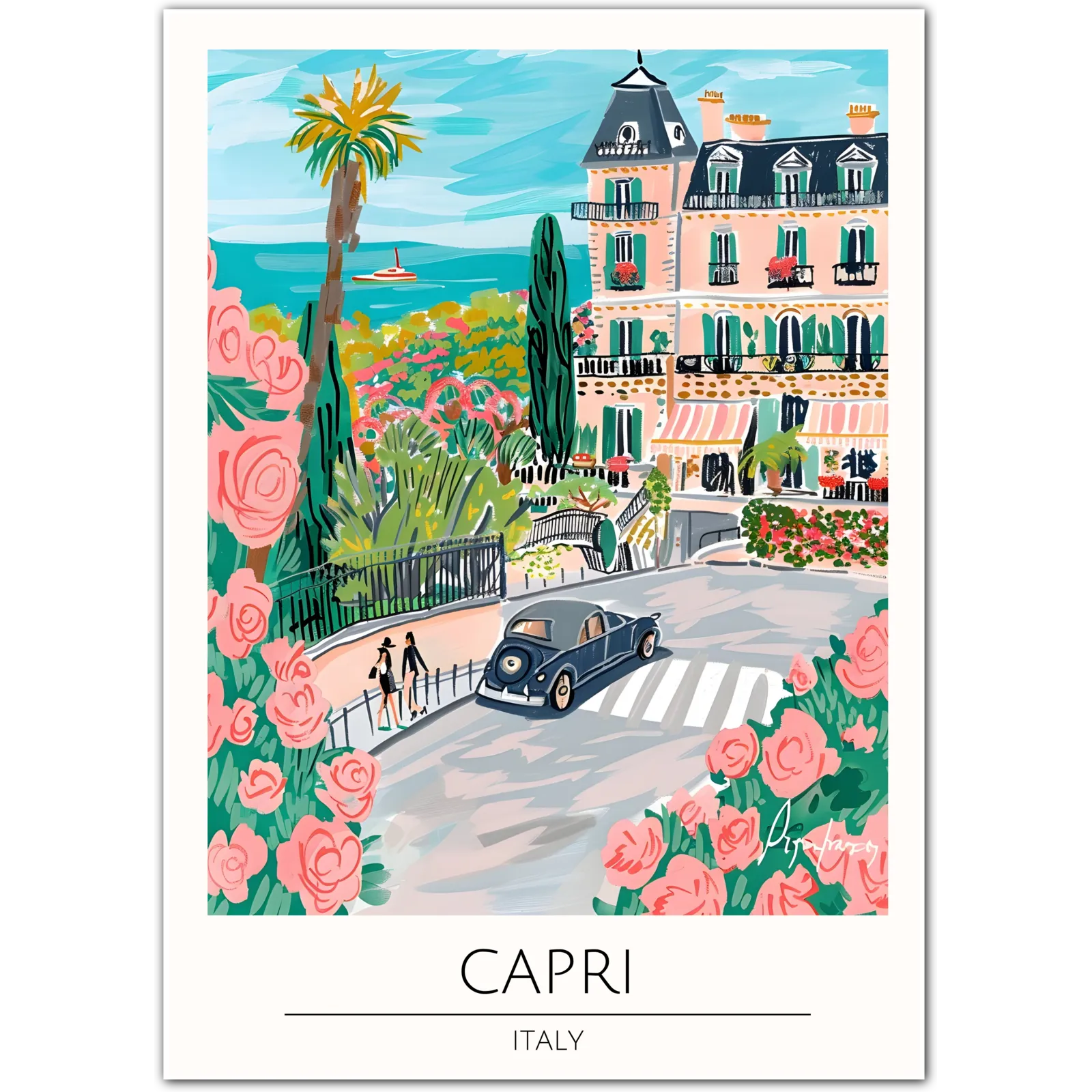 Capri Island Art Print - Colourful Views of Italy’s Mediterranean Paradise