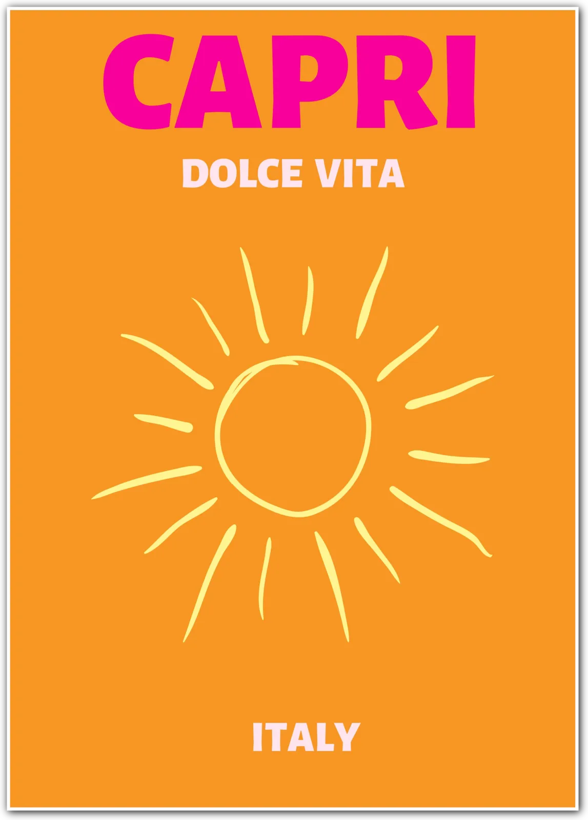 Capri Dolce Vita Sunshine Mediterranean Art Print