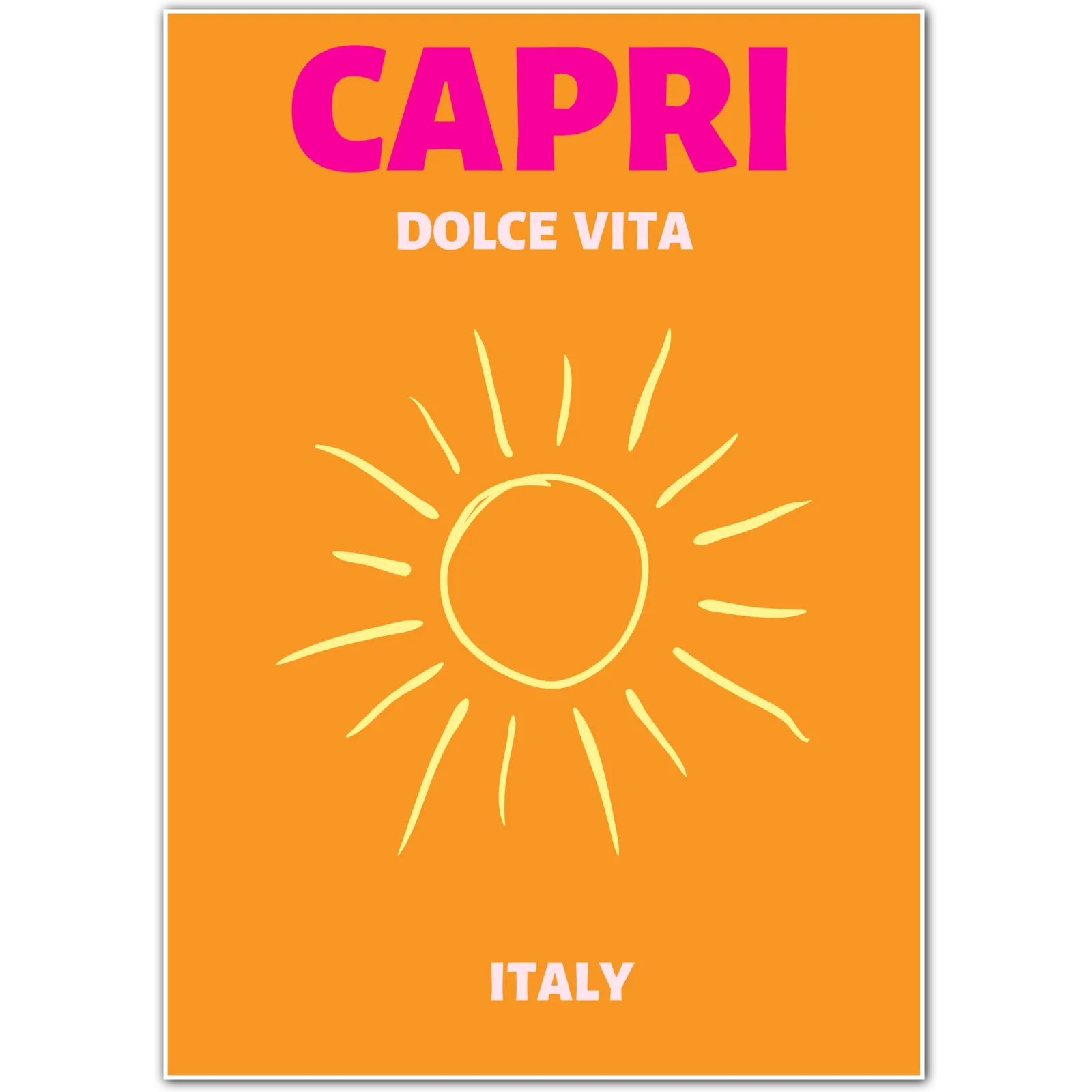 Capri Dolce Vita Sunshine Mediterranean Art Print