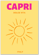 Capri Dolce Vita Sunshine Minimalist Art Print