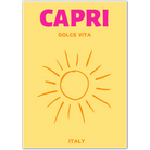 Capri Dolce Vita Sunshine Minimalist Art Print