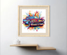 Retro Style American Car Graffiti Spash Art Print 2