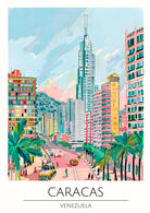 Caracas Cityscape with Mountains Art Print 3