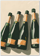 Celebration Champagne Bottles Art Print