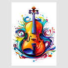 Funky Paint Splash Violin Digital Art 1