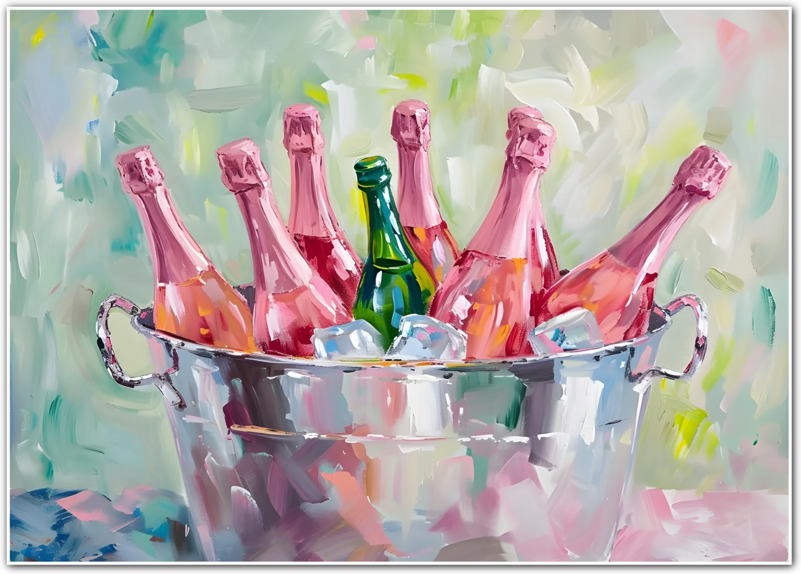 Chilled Champagne Bucket Celebration Art Print