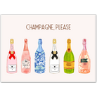 Champagne Please Watercolour Art Print