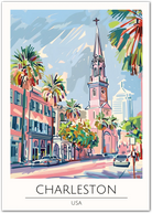 Charleston City Art Print - Southern Charm and Historic Elegance