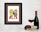 Cheers Cocktail Art Print – Retro Silhouette Clink 2