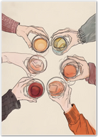 Cheers Friends Toasting Art Print