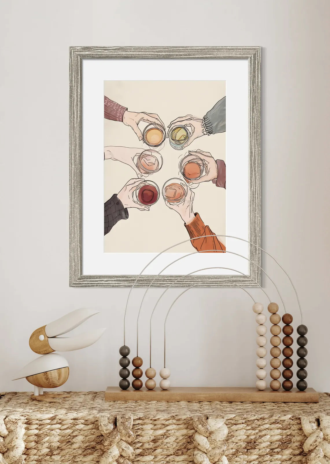 Cheers Friends Toasting Art Print