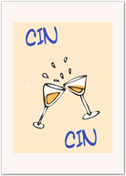 Cin Cin Double Minimalist Art Print