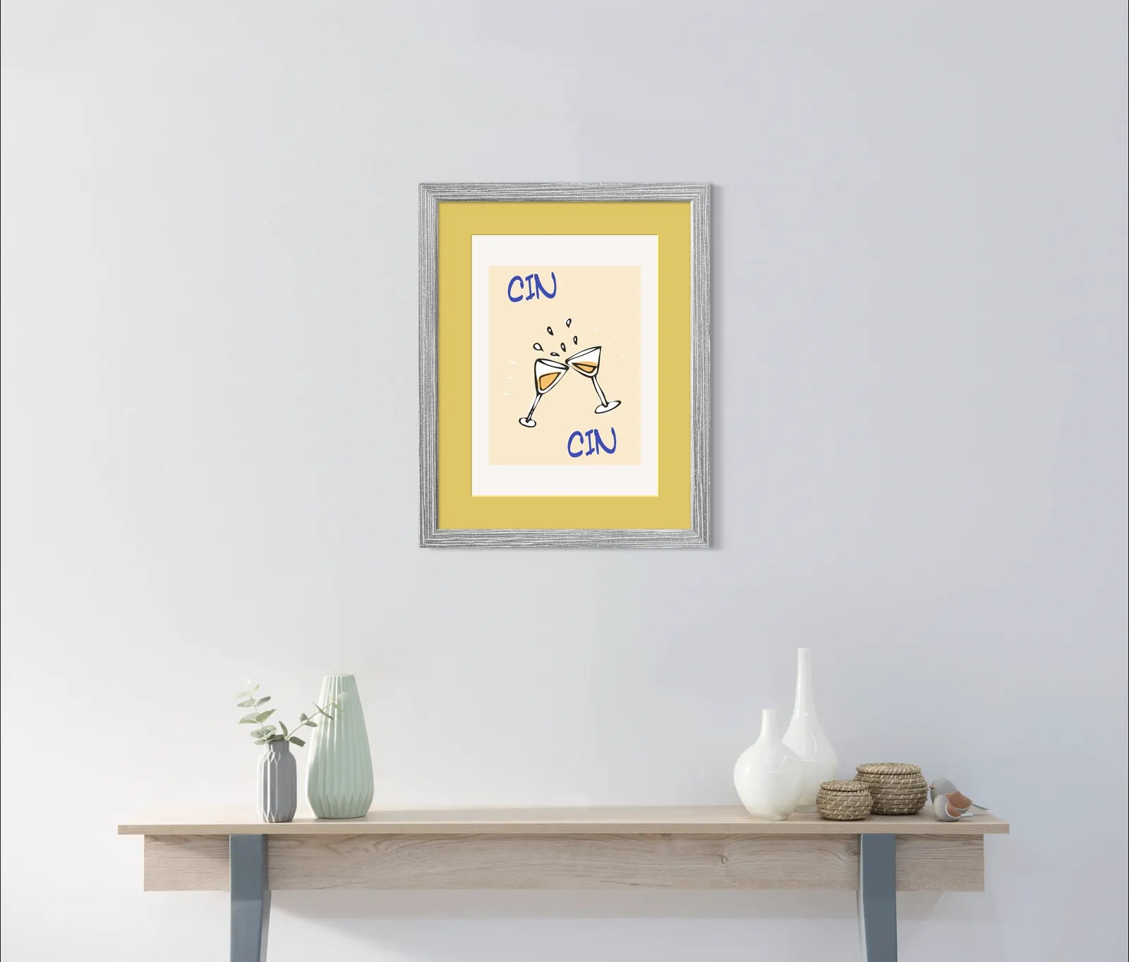 Cin Cin Double Minimalist Art Print