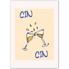 Cin Cin Double Minimalist Art Print