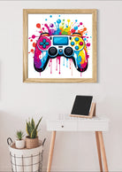 Games Controller In Colour Explosion Art Print 2