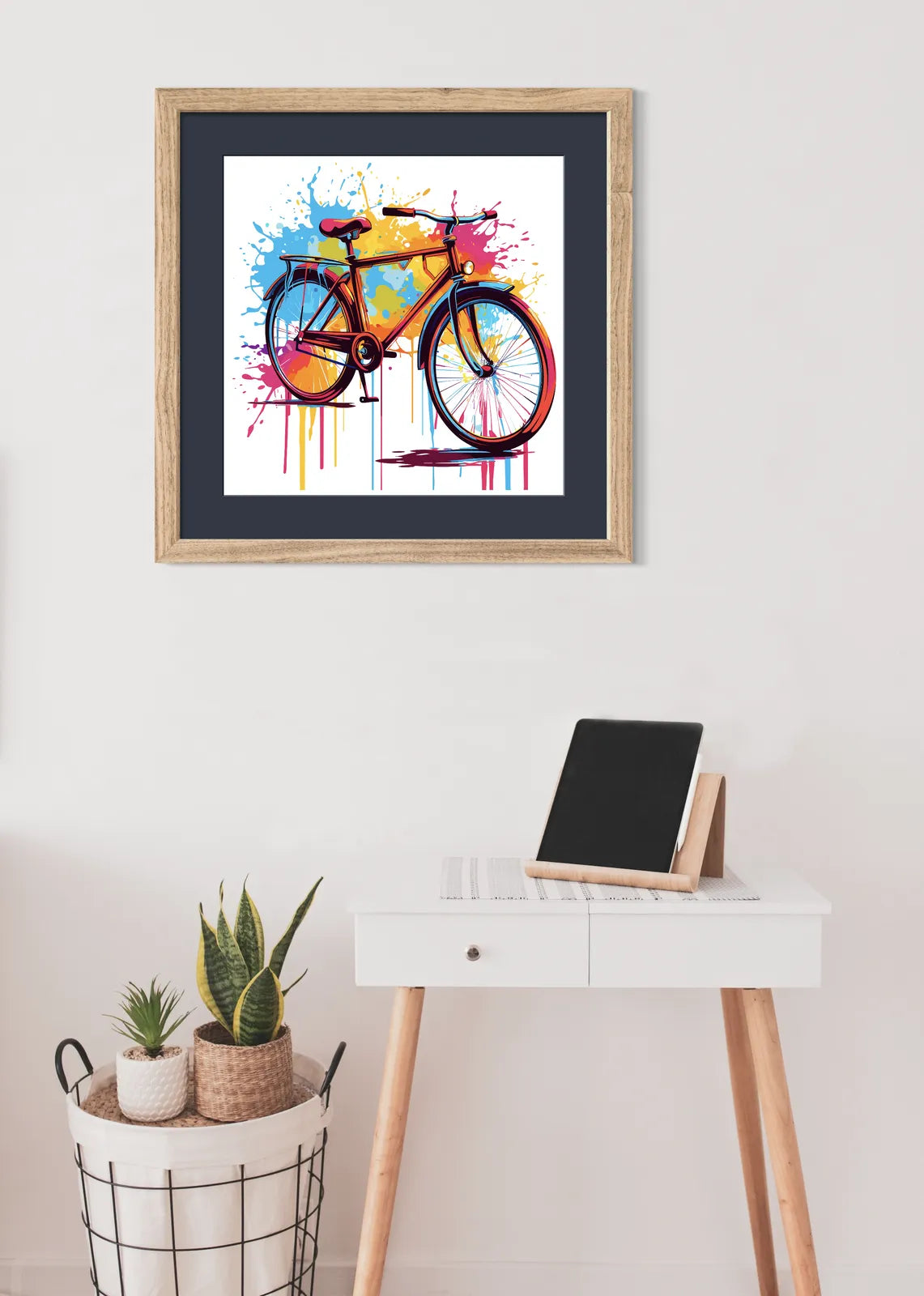 Classic Bicylce Paint Drip Style Art Print 2