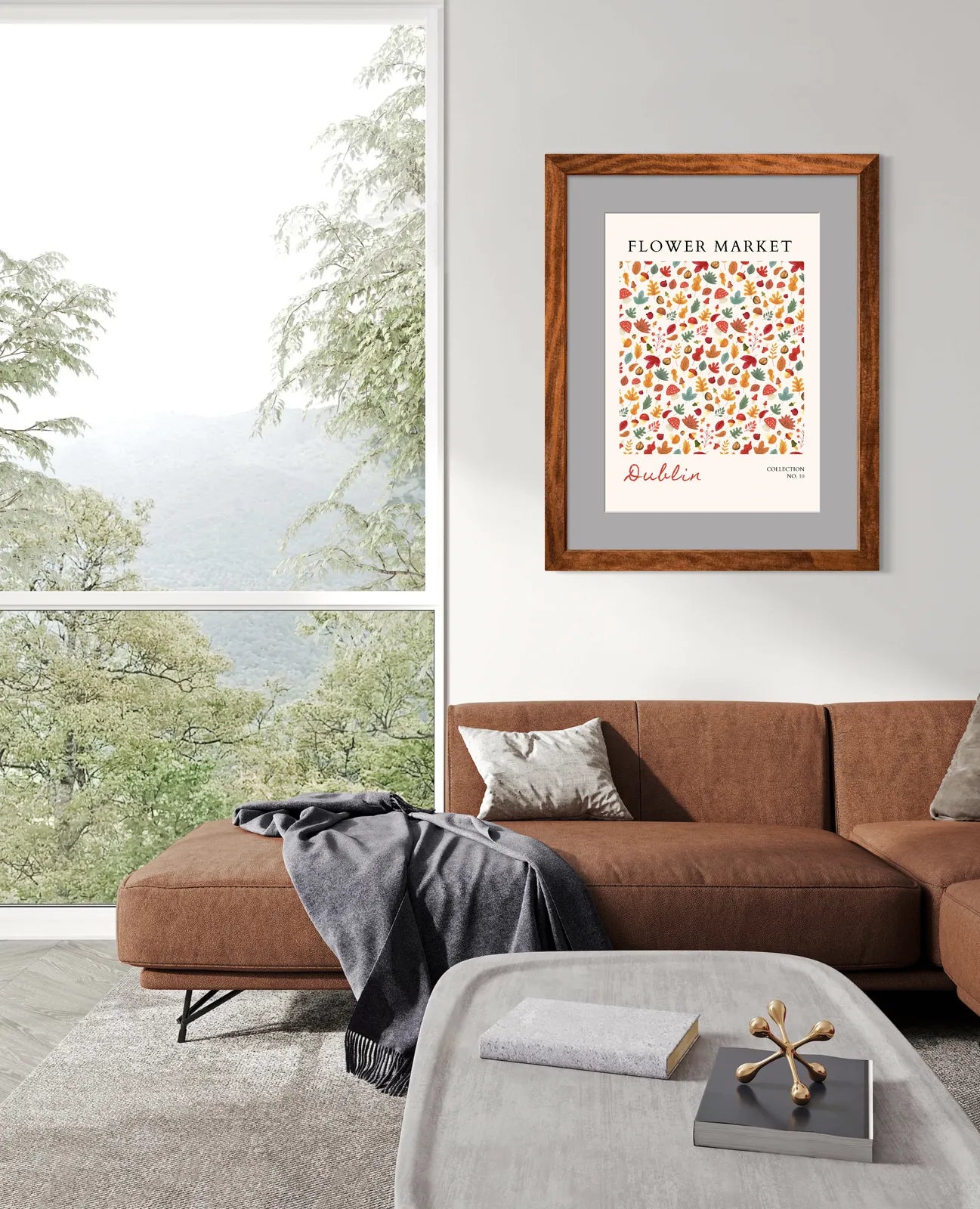 Dublin Autumn Harvest – Woodland Leaves and Forest Finds Art Print