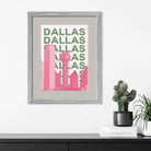 Dallas Texas Modern Cityscape Typography Art Print