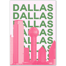 Dallas Texas Modern Cityscape Typography Art Print