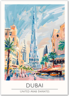 Dubai Cityscape Art Print - Iconic View of the Burj Khalifa and Urban Splendour