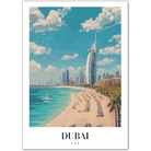 Dubai UAE Art Print – Palm Jumeirah and Cityscape