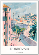 Dubrovnik Old Town Art Print - Charming Views of Croatia's Historic City Walls